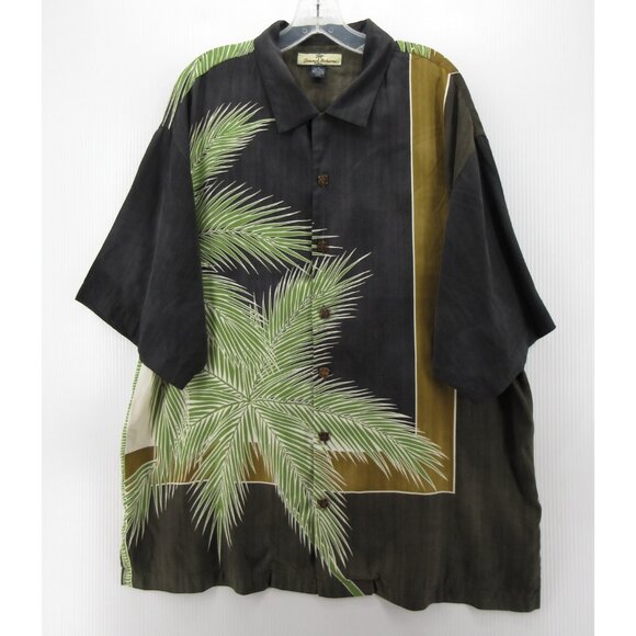 Tommy Bahama Shirt Large Silk Hawaiian Loop Collar AOP Camp Relax - Picture 1 of 12